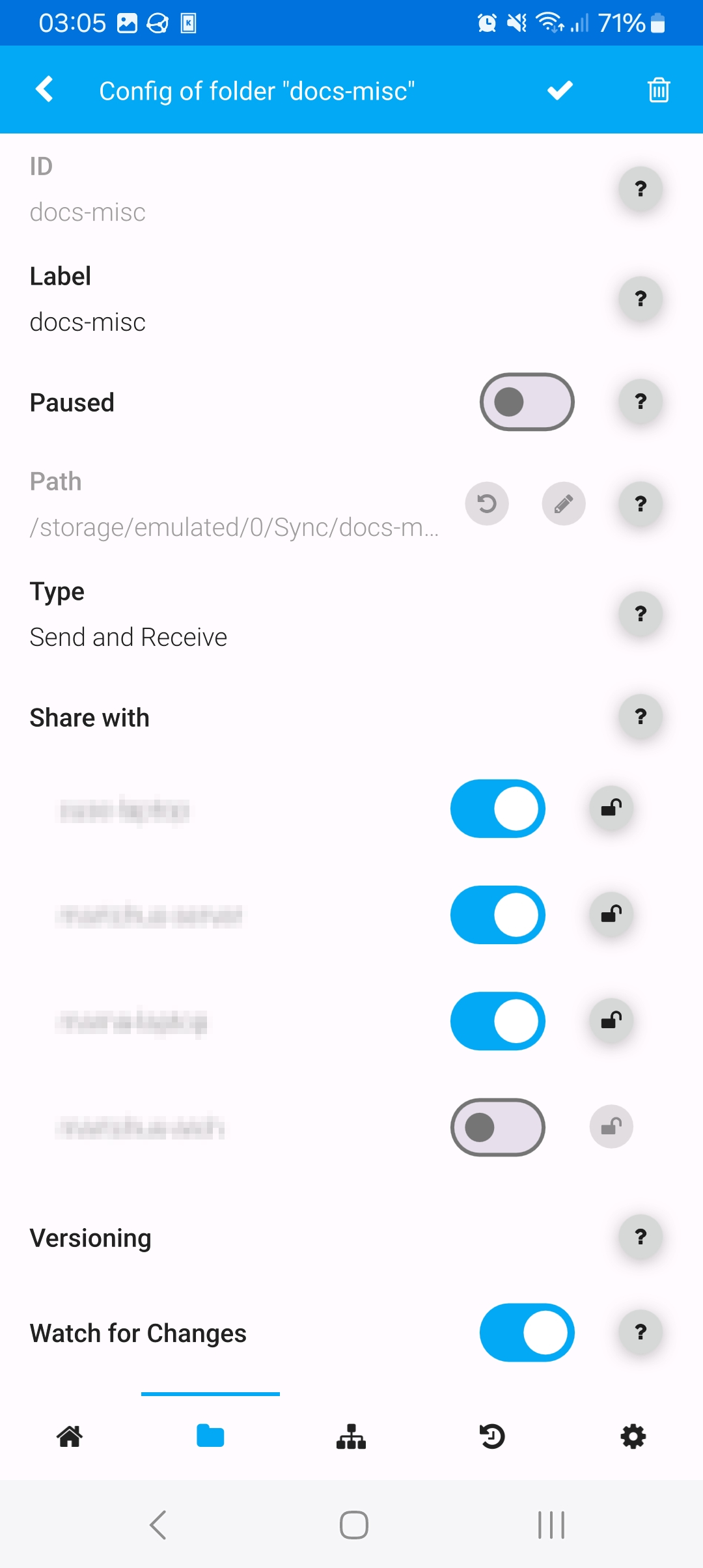 Folder config